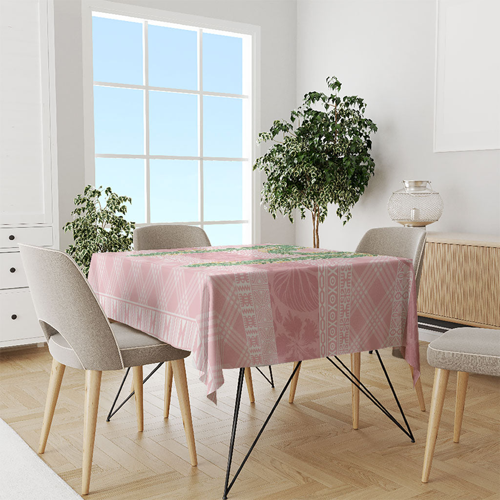 Hawai'i Paniolo Maile Twisted Lei Tablecloth Dusty Rose