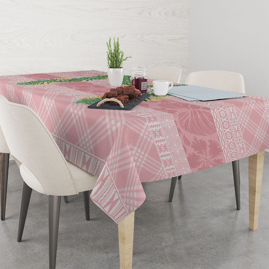 Hawai'i Paniolo Maile Twisted Lei Tablecloth Dusty Rose