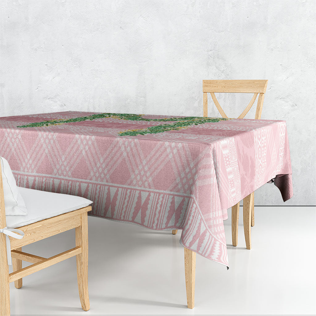 Hawai'i Paniolo Maile Twisted Lei Tablecloth Dusty Rose