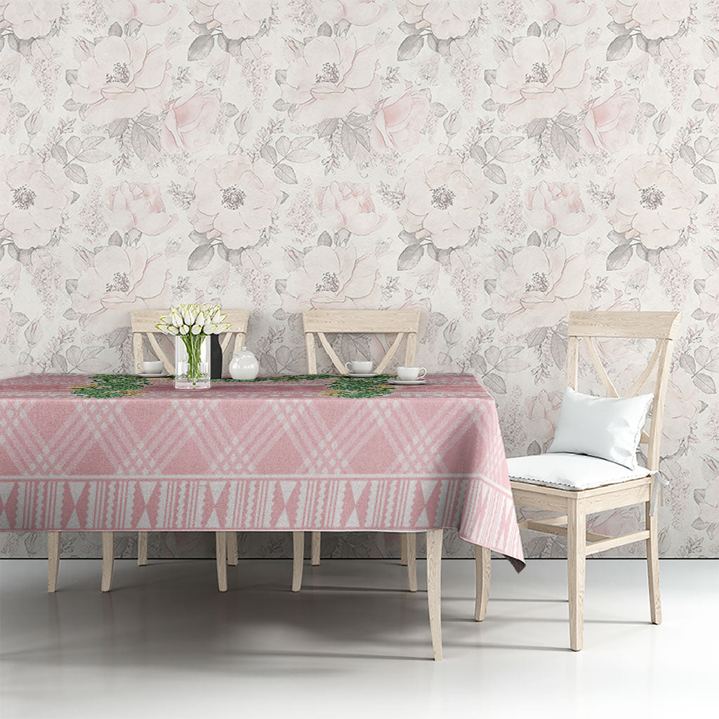 Hawai'i Paniolo Maile Twisted Lei Tablecloth Dusty Rose