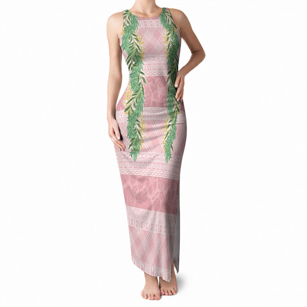 Hawai'i Paniolo Maile Twisted Lei Tank Maxi Dress Dusty Rose