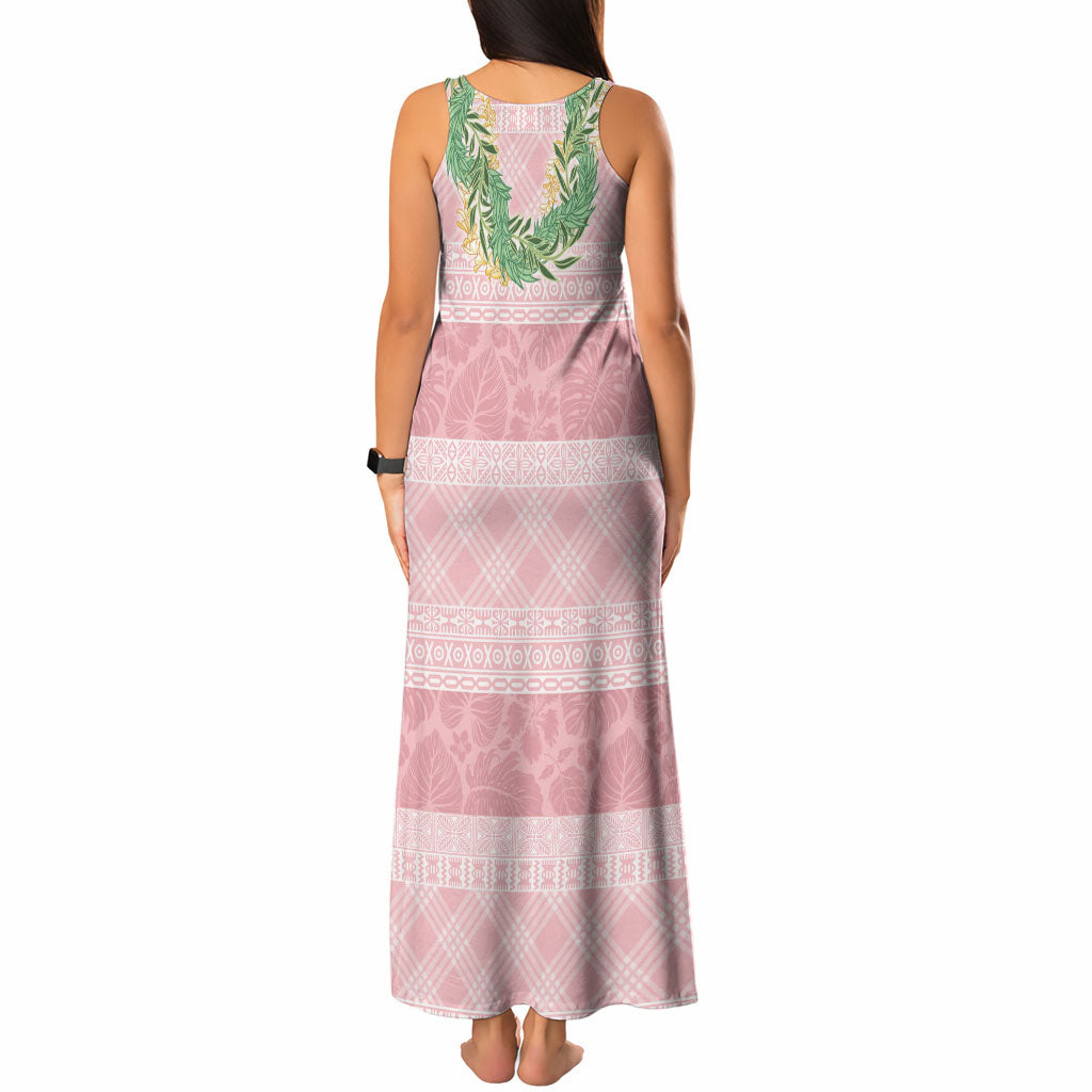 Hawai'i Paniolo Maile Twisted Lei Tank Maxi Dress Dusty Rose