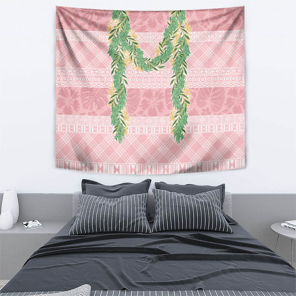 Hawai'i Paniolo Maile Twisted Lei Tapestry Dusty Rose