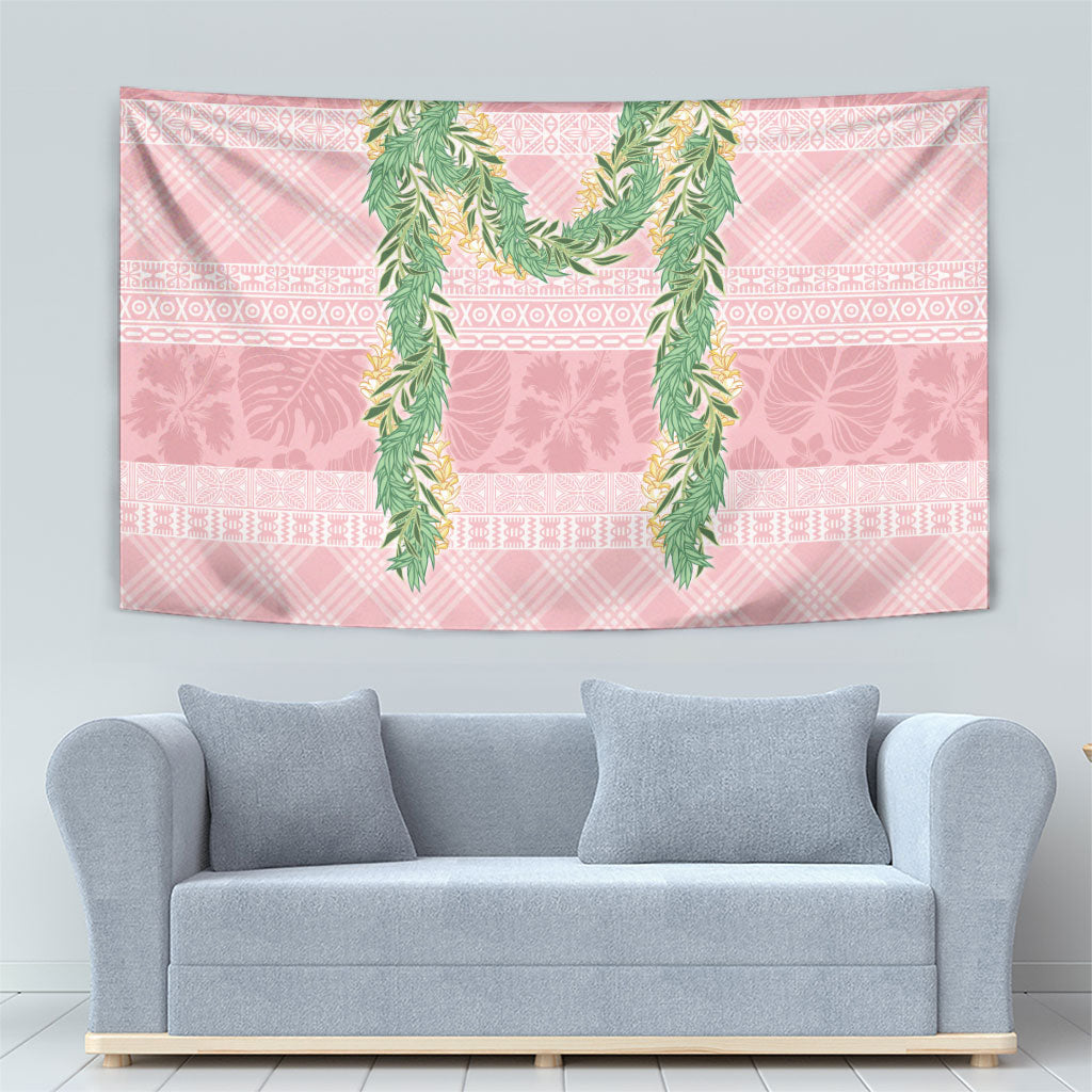 Hawai'i Paniolo Maile Twisted Lei Tapestry Dusty Rose