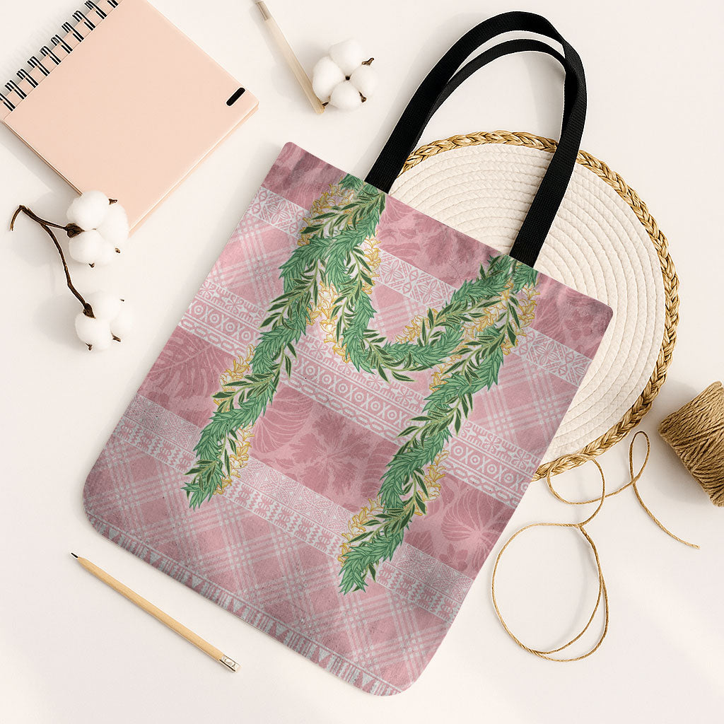 Hawai'i Paniolo Maile Twisted Lei Tote Bag Dusty Rose