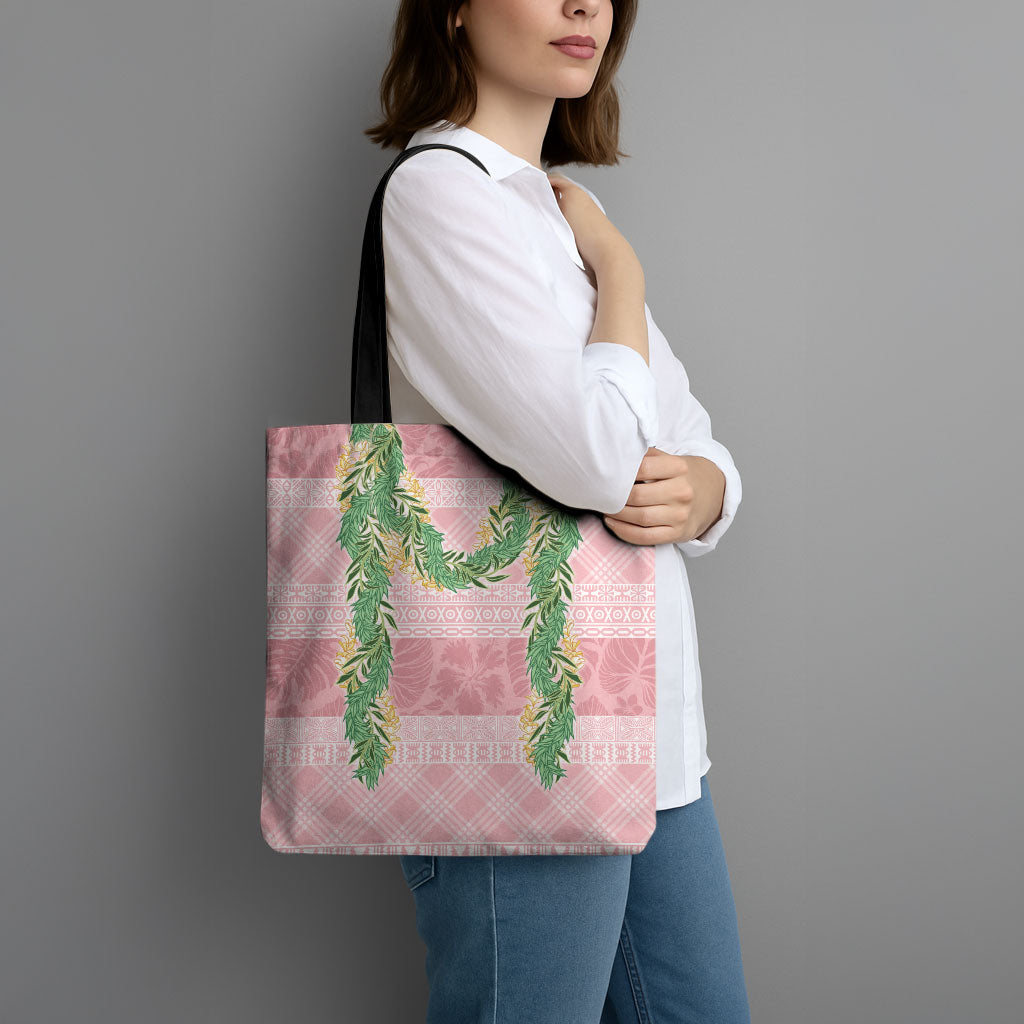 Hawai'i Paniolo Maile Twisted Lei Tote Bag Dusty Rose