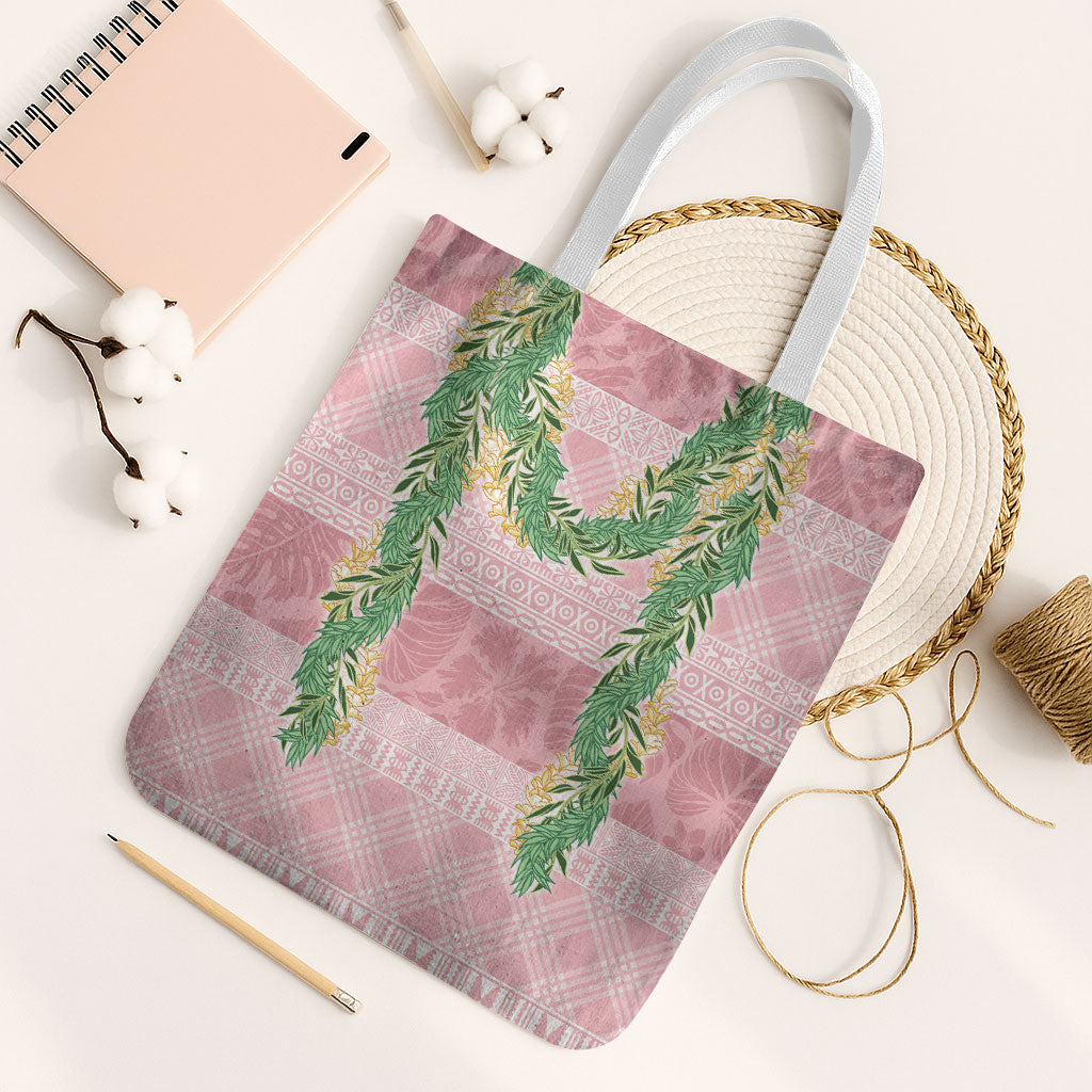 Hawai'i Paniolo Maile Twisted Lei Tote Bag Dusty Rose