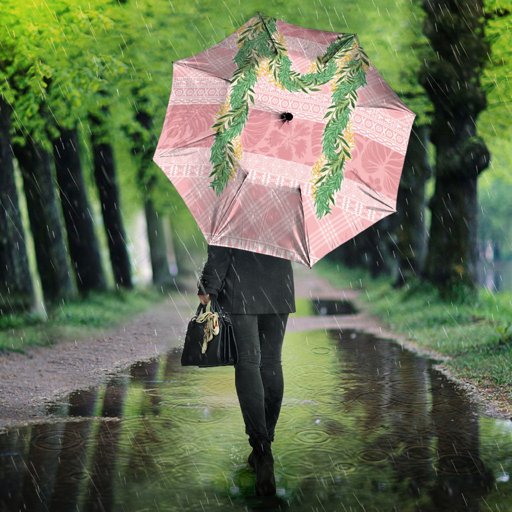 Hawai'i Paniolo Maile Twisted Lei Umbrella Dusty Rose