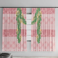 Hawai'i Paniolo Maile Twisted Lei Window Curtain Dusty Rose