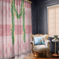 Hawai'i Paniolo Maile Twisted Lei Window Curtain Dusty Rose