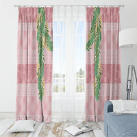 Hawai'i Paniolo Maile Twisted Lei Window Curtain Dusty Rose