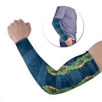 Hawai'i Paniolo Maile Twisted Lei Arm Sleeves Cobalt Blue
