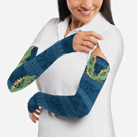 Hawai'i Paniolo Maile Twisted Lei Arm Sleeves Cobalt Blue