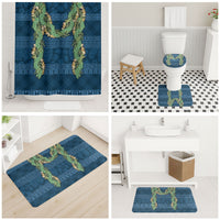Hawai'i Paniolo Maile Twisted Lei Bathroom Set Cobalt Blue