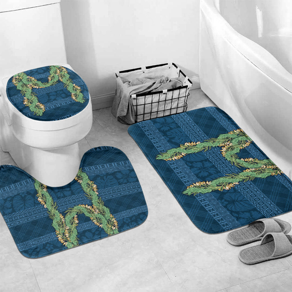 Hawai'i Paniolo Maile Twisted Lei Bathroom Set Cobalt Blue