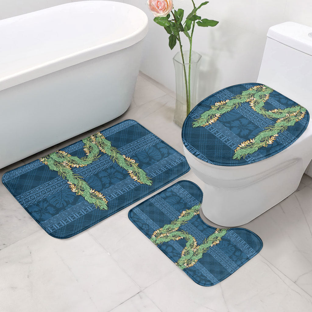 Hawai'i Paniolo Maile Twisted Lei Bathroom Set Cobalt Blue