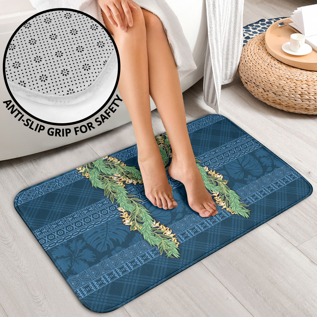 Hawai'i Paniolo Maile Twisted Lei Bathroom Set Cobalt Blue
