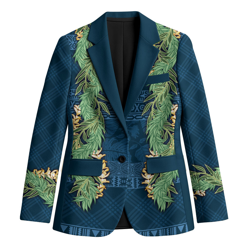Hawai'i Paniolo Maile Twisted Lei Blazer Cobalt Blue
