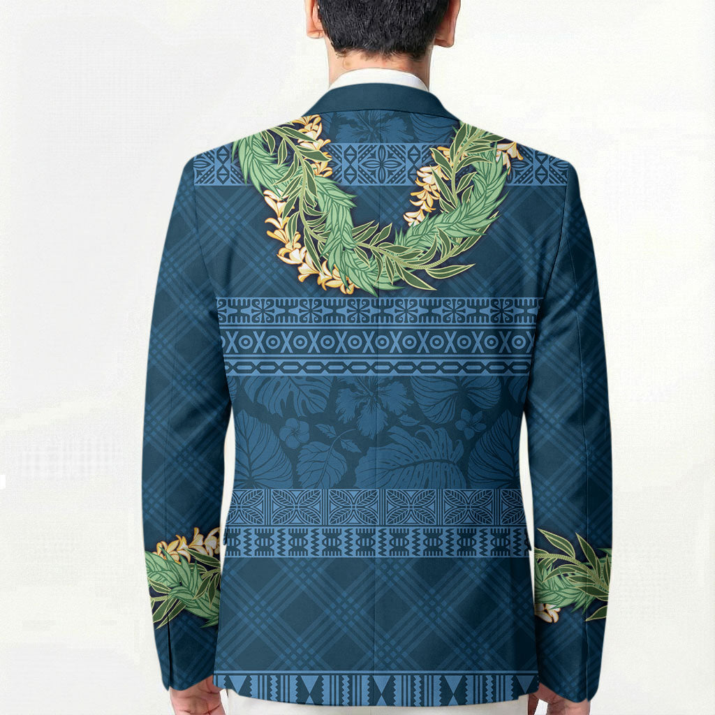 Hawai'i Paniolo Maile Twisted Lei Blazer Cobalt Blue