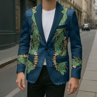 Hawai'i Paniolo Maile Twisted Lei Blazer Cobalt Blue