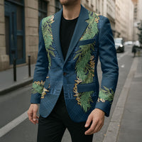 Hawai'i Paniolo Maile Twisted Lei Blazer Cobalt Blue