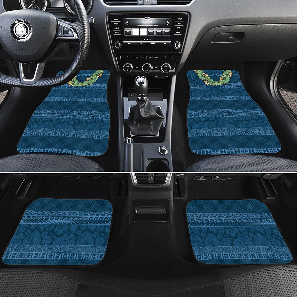 Hawai'i Paniolo Maile Twisted Lei Car Mats Cobalt Blue