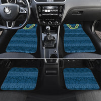 Hawai'i Paniolo Maile Twisted Lei Car Mats Cobalt Blue