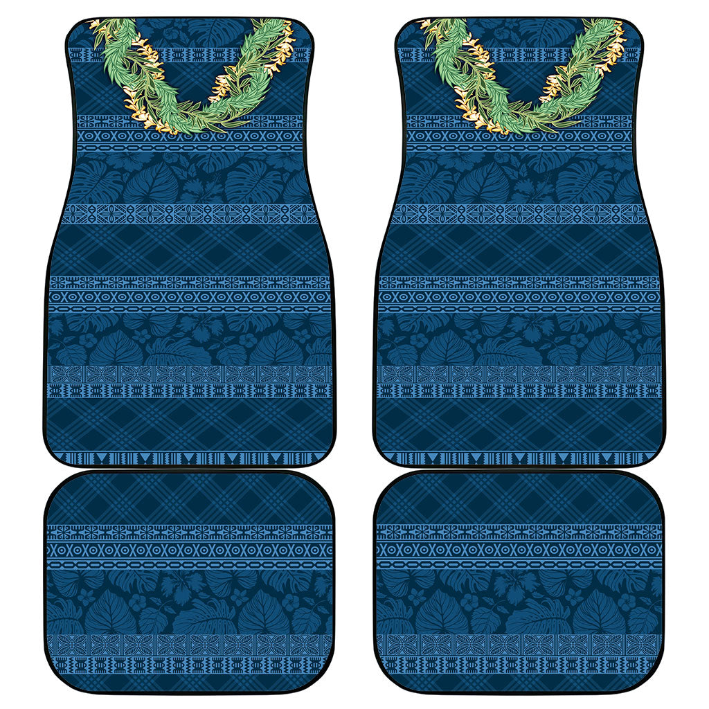 Hawai'i Paniolo Maile Twisted Lei Car Mats Cobalt Blue