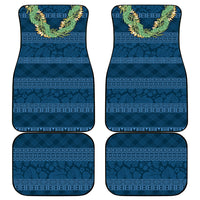 Hawai'i Paniolo Maile Twisted Lei Car Mats Cobalt Blue