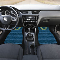 Hawai'i Paniolo Maile Twisted Lei Car Mats Cobalt Blue