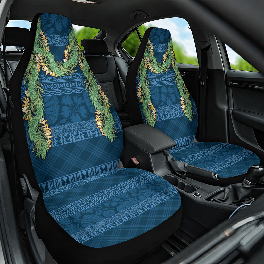 Hawai'i Paniolo Maile Twisted Lei Car Seat Cover Cobalt Blue LT7 One Size Cobalt Blue - Polynesian Pride