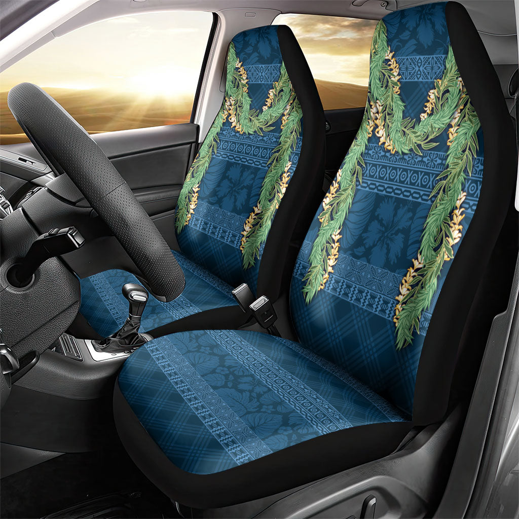 Hawai'i Paniolo Maile Twisted Lei Car Seat Cover Cobalt Blue LT7 - Polynesian Pride