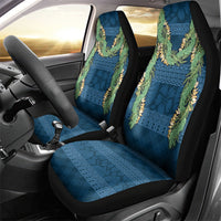 Hawai'i Paniolo Maile Twisted Lei Car Seat Cover Cobalt Blue LT7 - Polynesian Pride