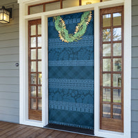 Hawai'i Paniolo Maile Twisted Lei Door Cover Cobalt Blue LT7 - Polynesian Pride
