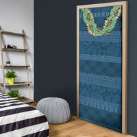 Hawai'i Paniolo Maile Twisted Lei Door Cover Cobalt Blue LT7 - Polynesian Pride
