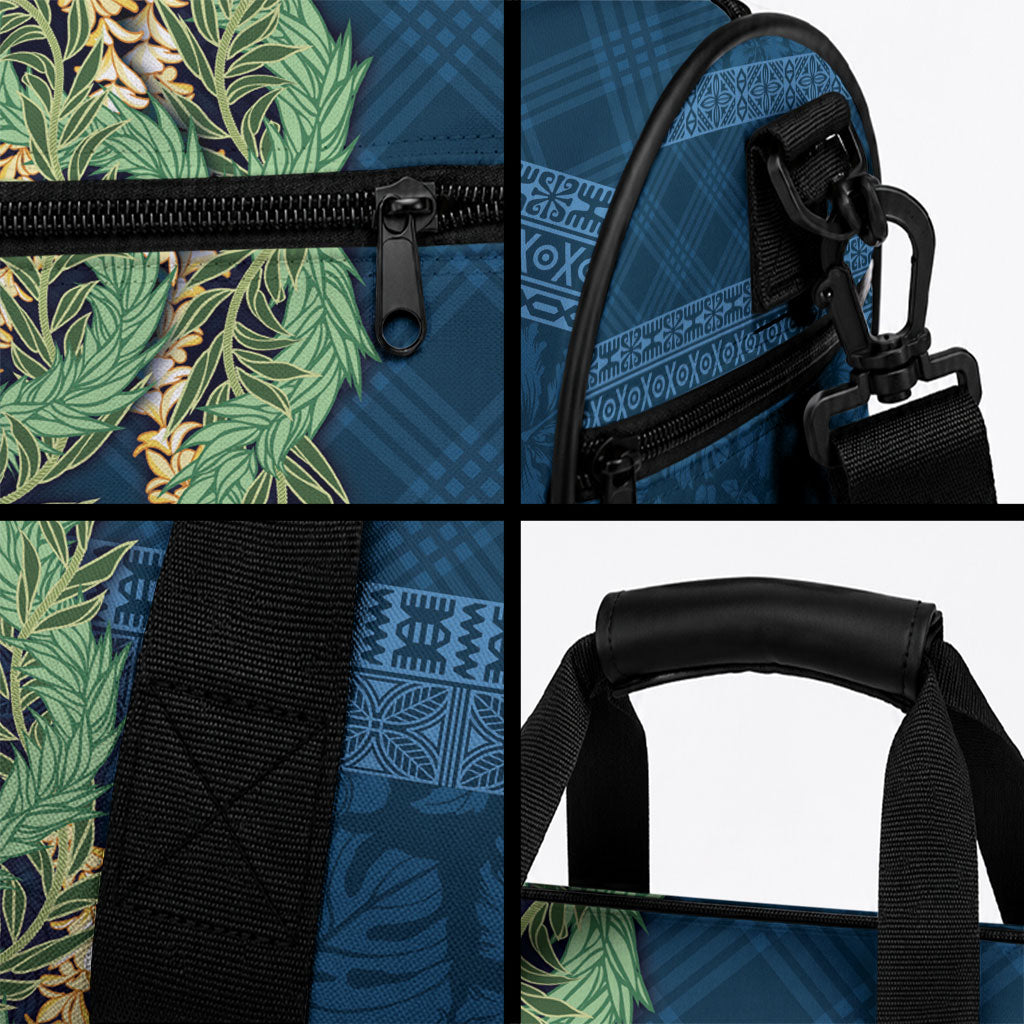 Hawai'i Paniolo Maile Twisted Lei Duffle Bag Cobalt Blue