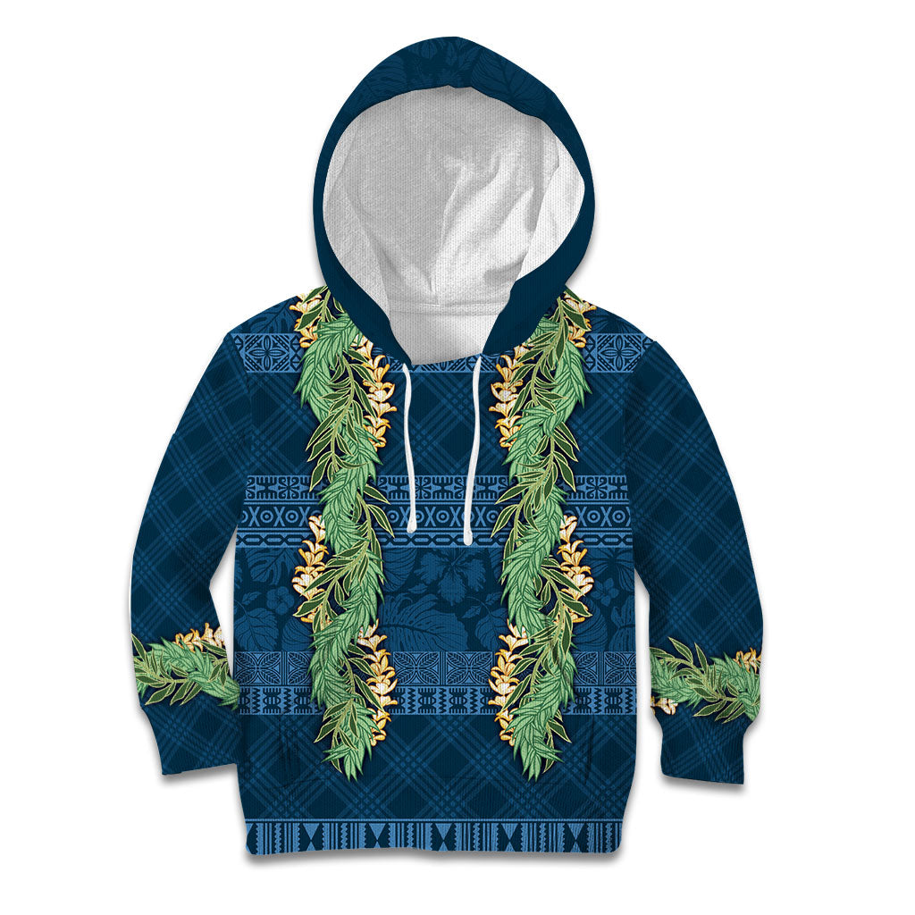 Hawai'i Paniolo Maile Twisted Lei Kid Hoodie Cobalt Blue LT7 Hoodie Cobalt Blue - Polynesian Pride