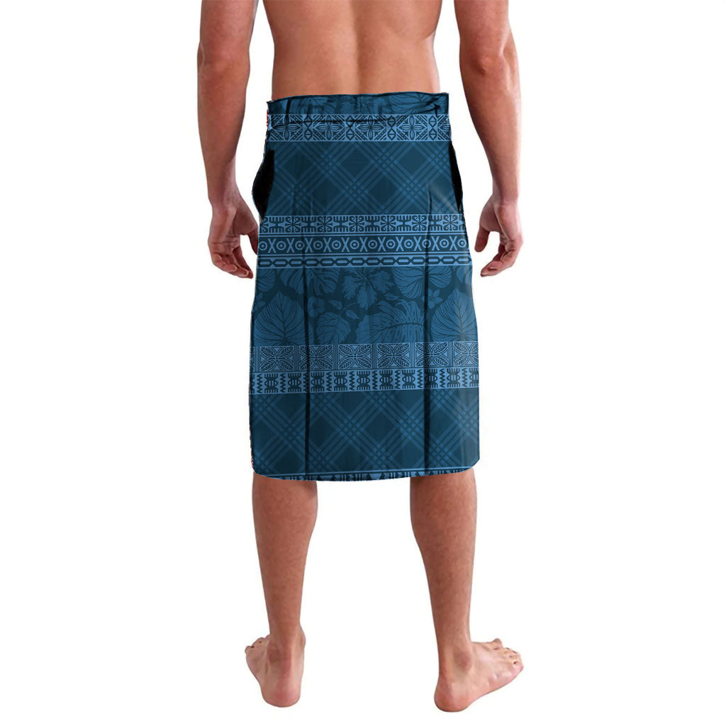 Hawai'i Paniolo Maile Twisted Lei Lavalava Cobalt Blue