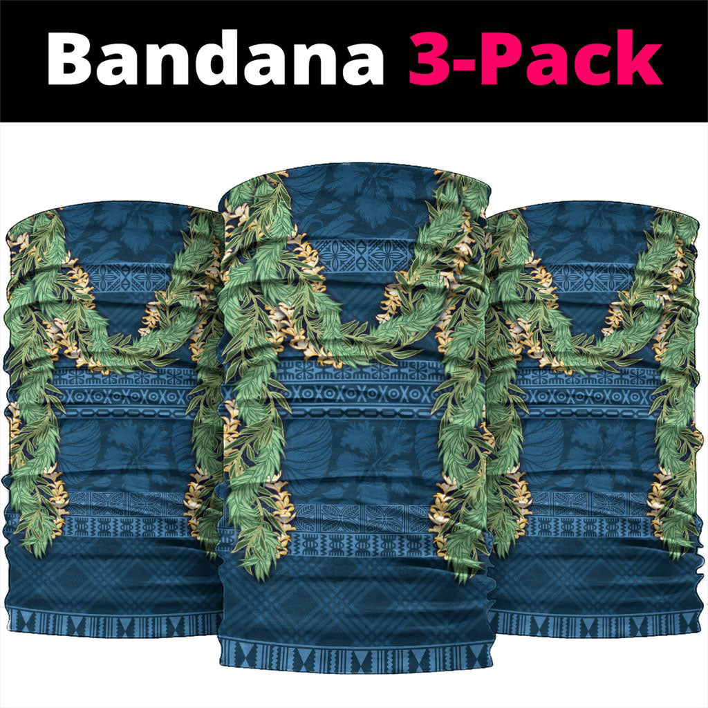 Hawai'i Paniolo Maile Twisted Lei Neck Gaiter Cobalt Blue