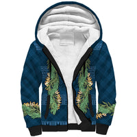 Hawai'i Paniolo Maile Twisted Lei Sherpa Hoodie Cobalt Blue
