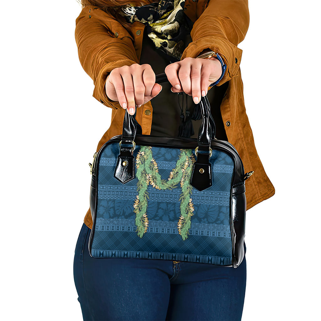 Hawai'i Paniolo Maile Twisted Lei Shoulder Handbag Cobalt Blue
