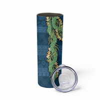 Hawai'i Paniolo Maile Twisted Lei Skinny Tumbler Cobalt Blue