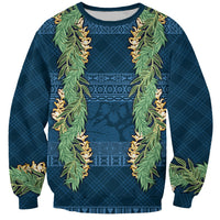 Hawai'i Paniolo Maile Twisted Lei Sweatshirt Cobalt Blue