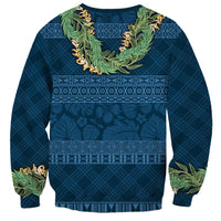 Hawai'i Paniolo Maile Twisted Lei Sweatshirt Cobalt Blue