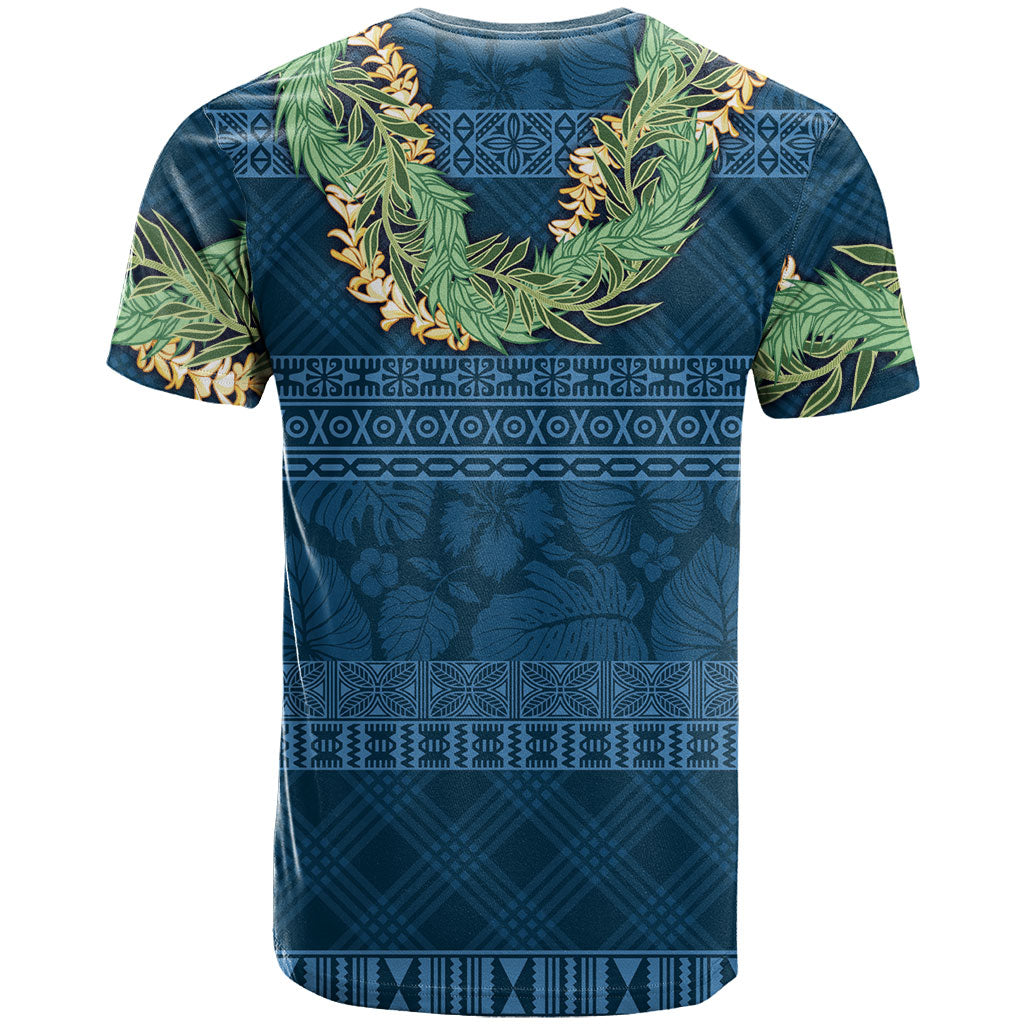 Hawai'i Paniolo Maile Twisted Lei T Shirt Cobalt Blue