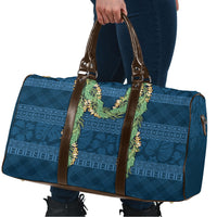 Hawai'i Paniolo Maile Twisted Lei Travel Bag Cobalt Blue LT7 - Polynesian Pride