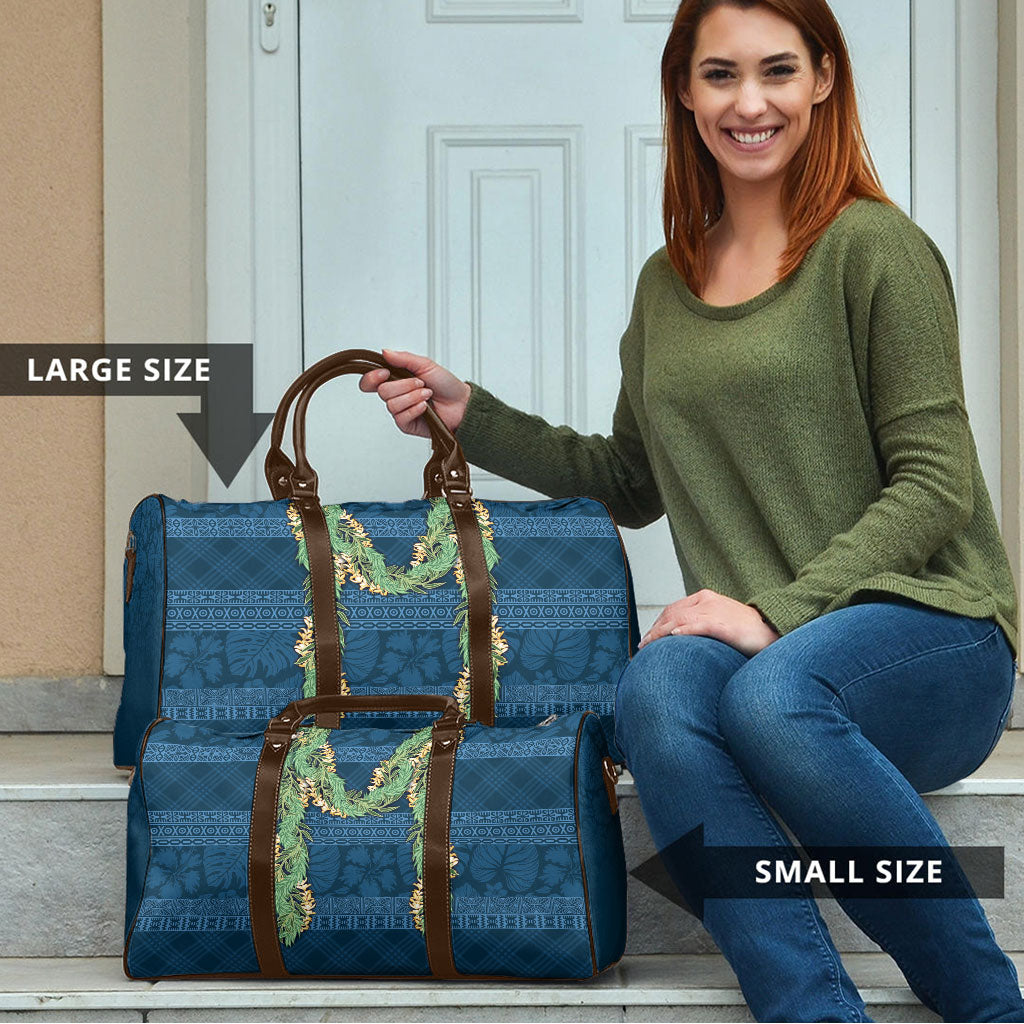 Hawai'i Paniolo Maile Twisted Lei Travel Bag Cobalt Blue LT7 - Polynesian Pride