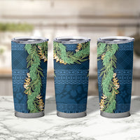 Hawai'i Paniolo Maile Twisted Lei Tumbler Cup Cobalt Blue LT7 - Polynesian Pride