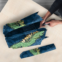 Hawai'i Paniolo Maile Twisted Lei Umbrella Cobalt Blue