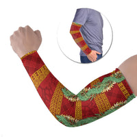 Hawai'i Paniolo Maile Twisted Lei Arm Sleeves Hilo Royal Red LT7 Set of 2 Red - Polynesian Pride